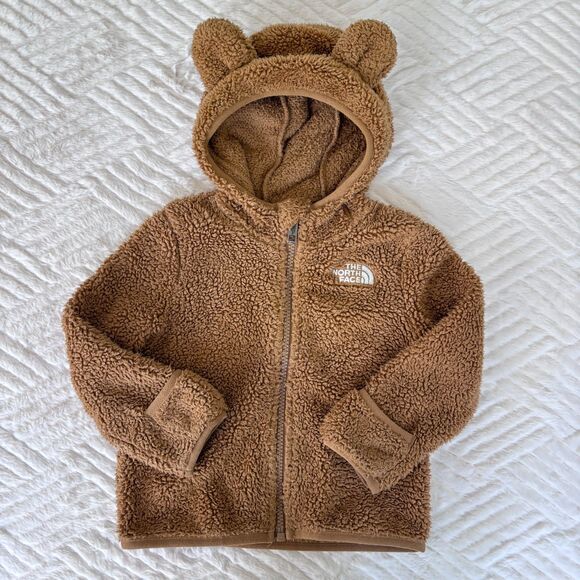 The North Face Other - The North Face Baby 12-18M Campshire Bear Ears Teddy Brown Fleece Zip Hoodie